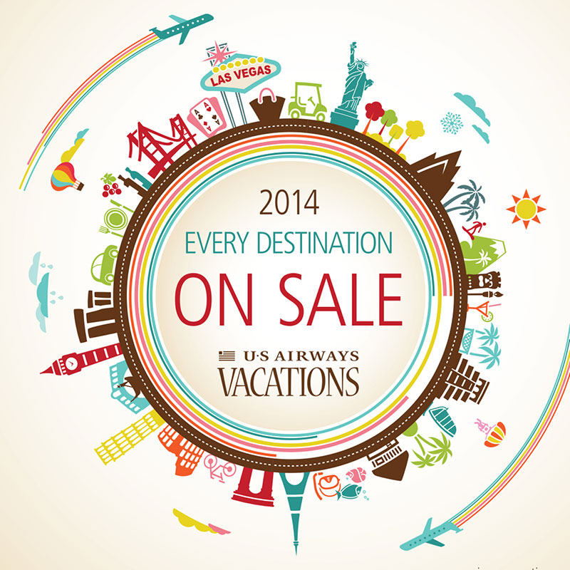 Seasonal Sale Web & Print Campaigns - US Airways Vacations
