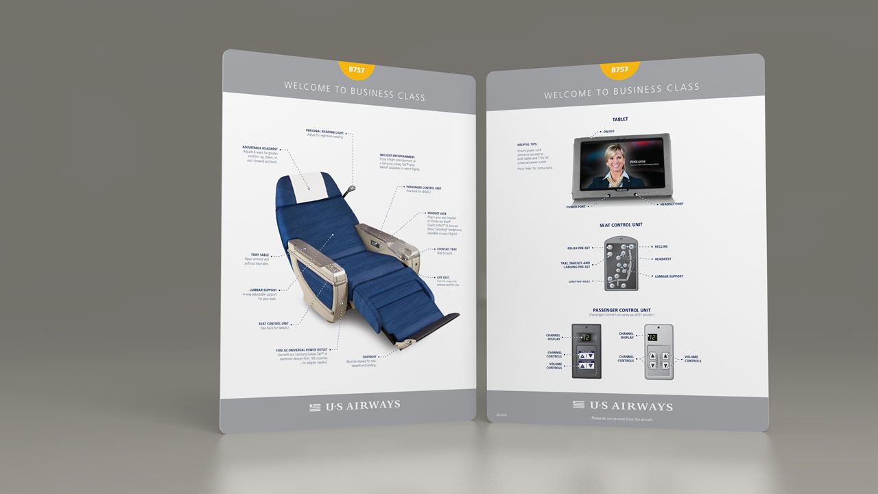 Premium Cabin Seats Instruction Cards